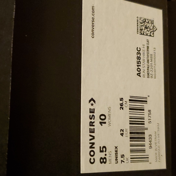 Converse Run Star Hike Hi Platform Embroidered Floral Unisex Sz: /A01583C - Picture 13 of 14